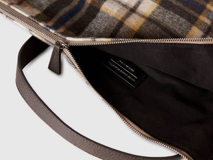check-tasche aus wollmischung