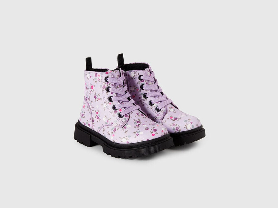 kampfstiefel mit blumenmuster