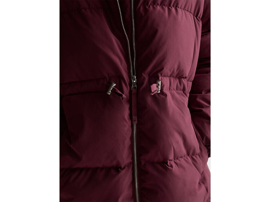 lange daunenjacke mit füllung aus recycelten federn