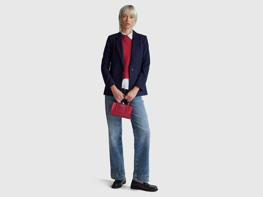 blazer aus stretch-viskose-mischgewebe