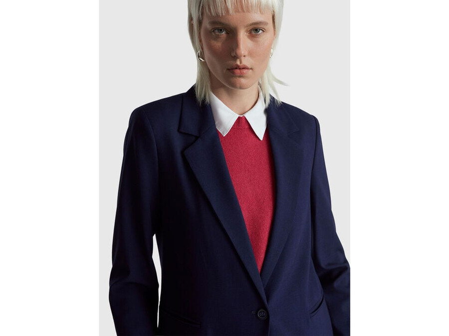 blazer aus stretch-viskose-mischgewebe