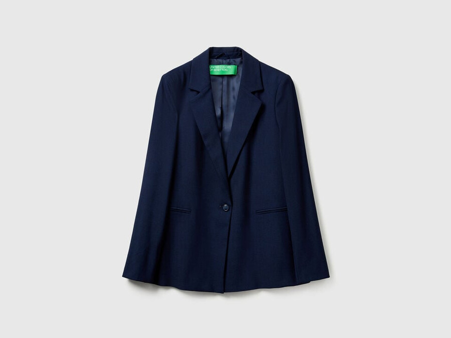 blazer aus stretch-viskose-mischgewebe