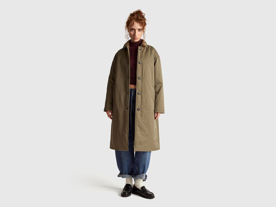 lange jacke mit leichter wattierung