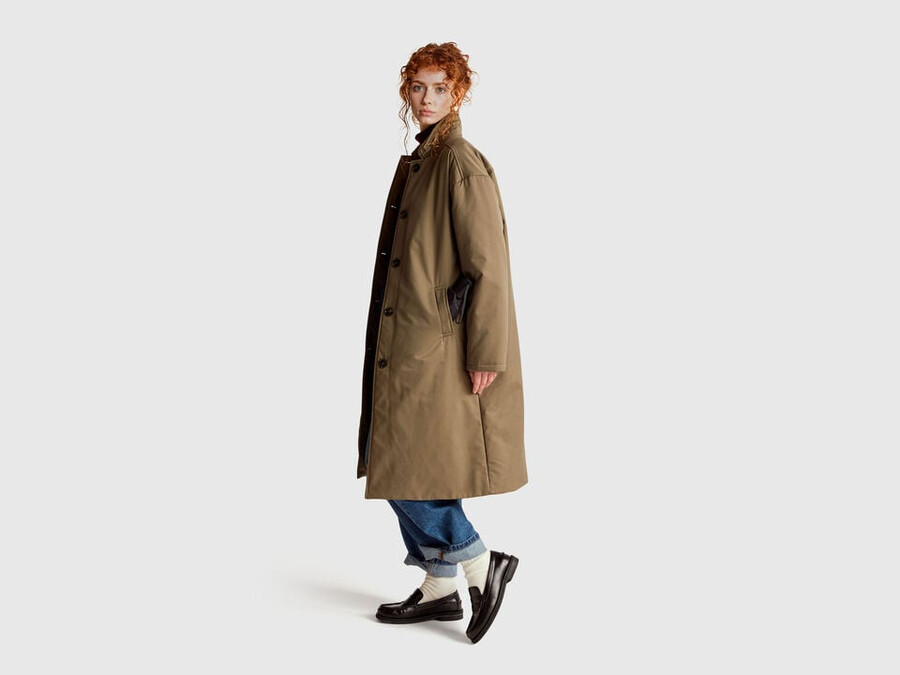 lange jacke mit leichter wattierung