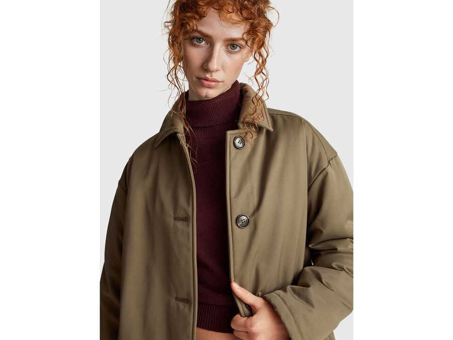 lange jacke mit leichter wattierung