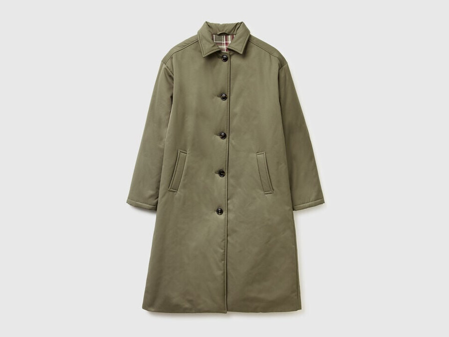lange jacke mit leichter wattierung