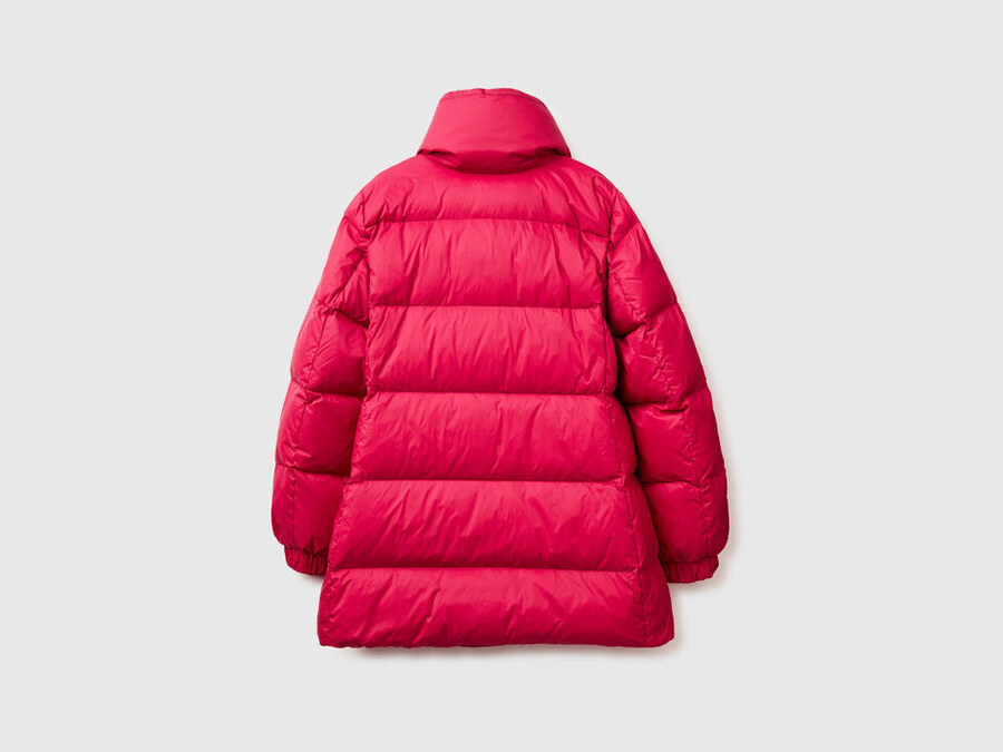 lange steppjacke mit recycelten daunen