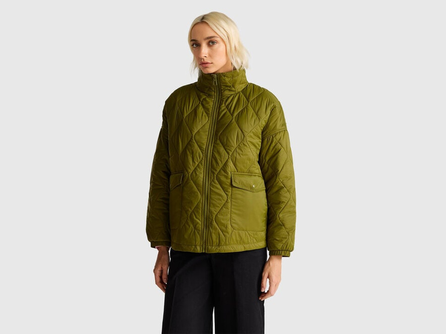 gesteppte nylonjacke