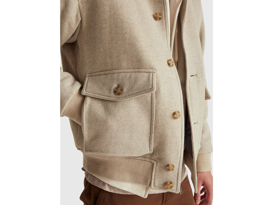 bomberjacke aus wollmischung