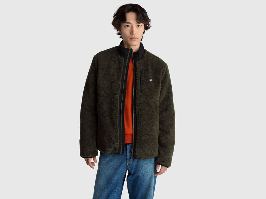 wattierte fleecejacke