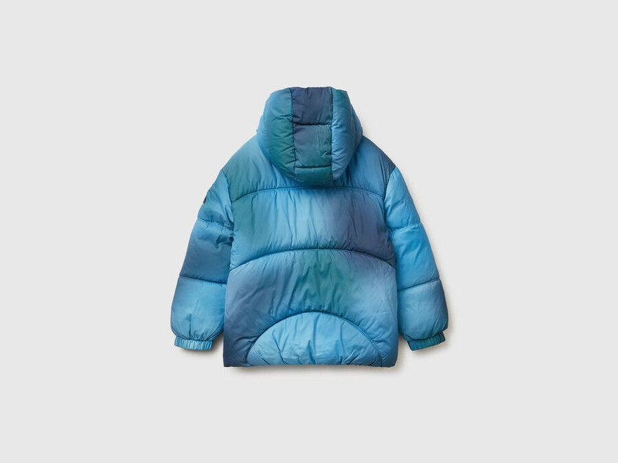 wattierte jacke aus schattiertem nylon