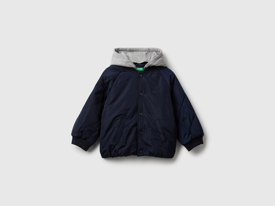 bomberjacke mit abnehmbarer kapuze