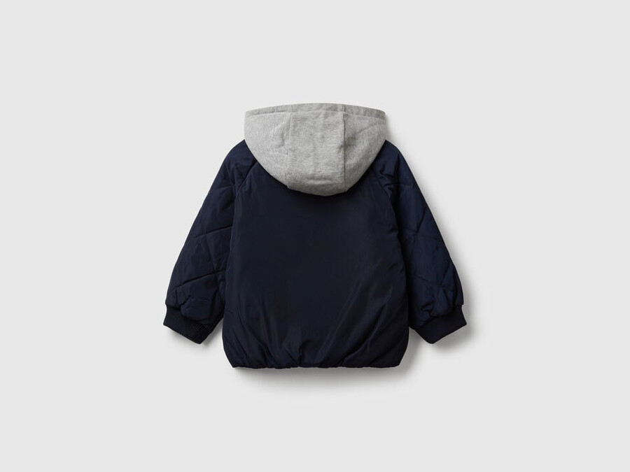 bomberjacke mit abnehmbarer kapuze