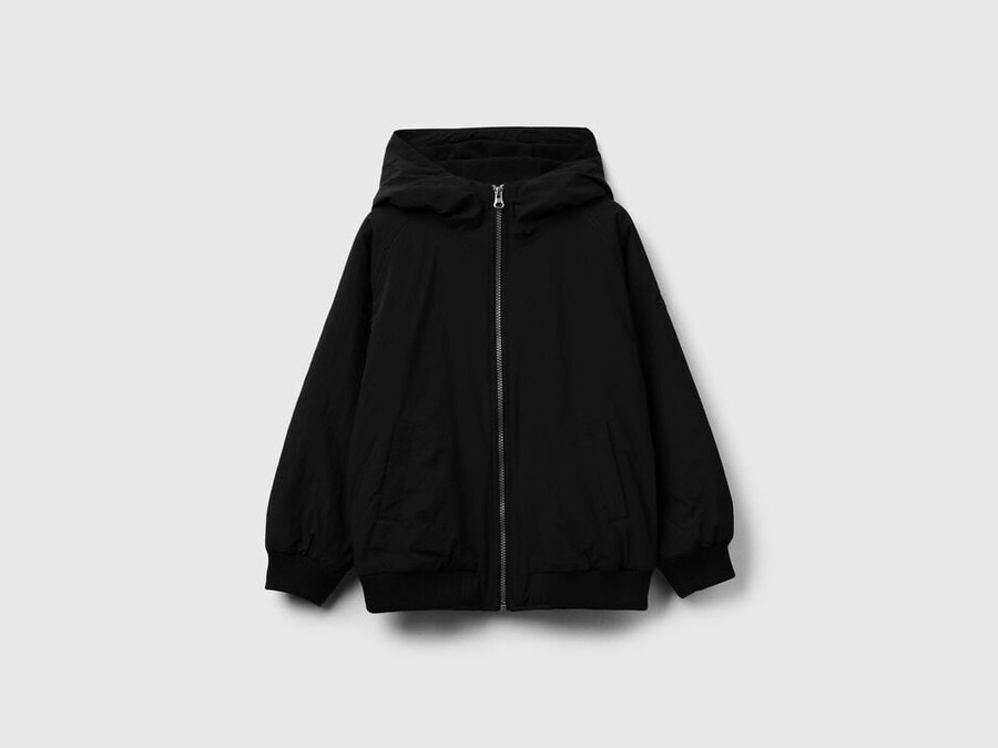 nylonjacke mit kapuze
