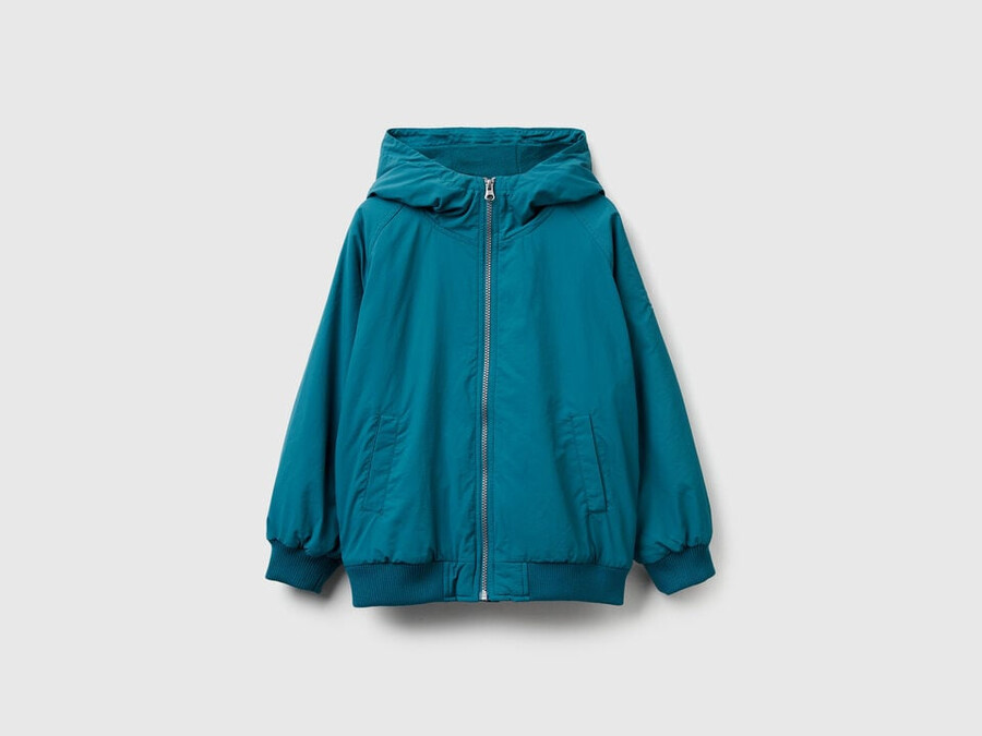 nylonjacke mit kapuze