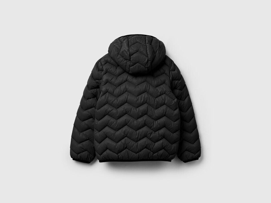wattierte jacke mit kapuze