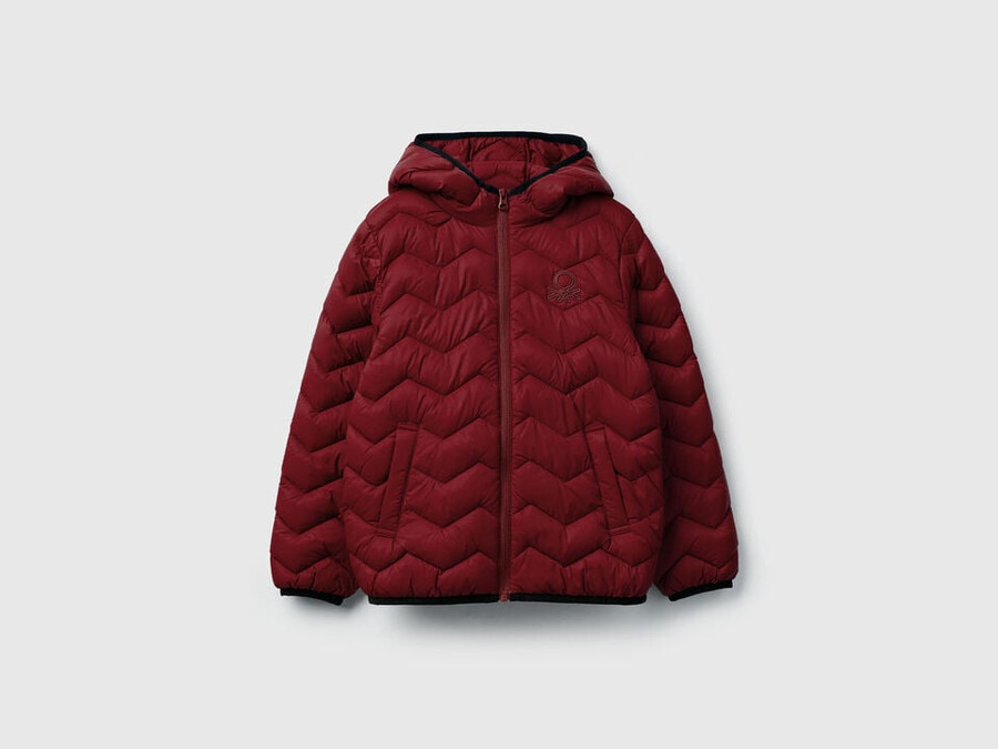 wattierte jacke mit kapuze