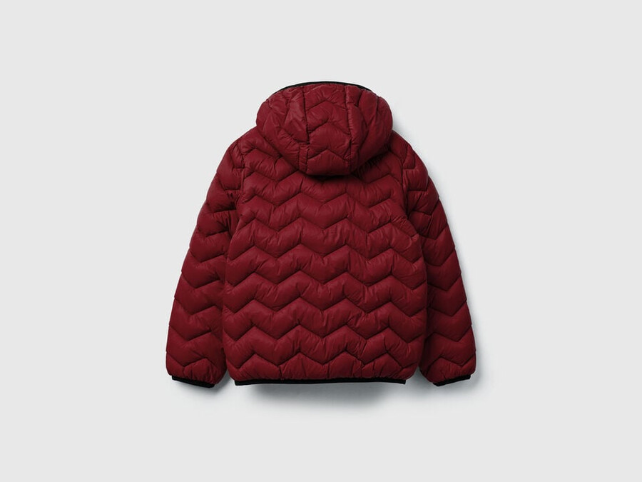 wattierte jacke mit kapuze