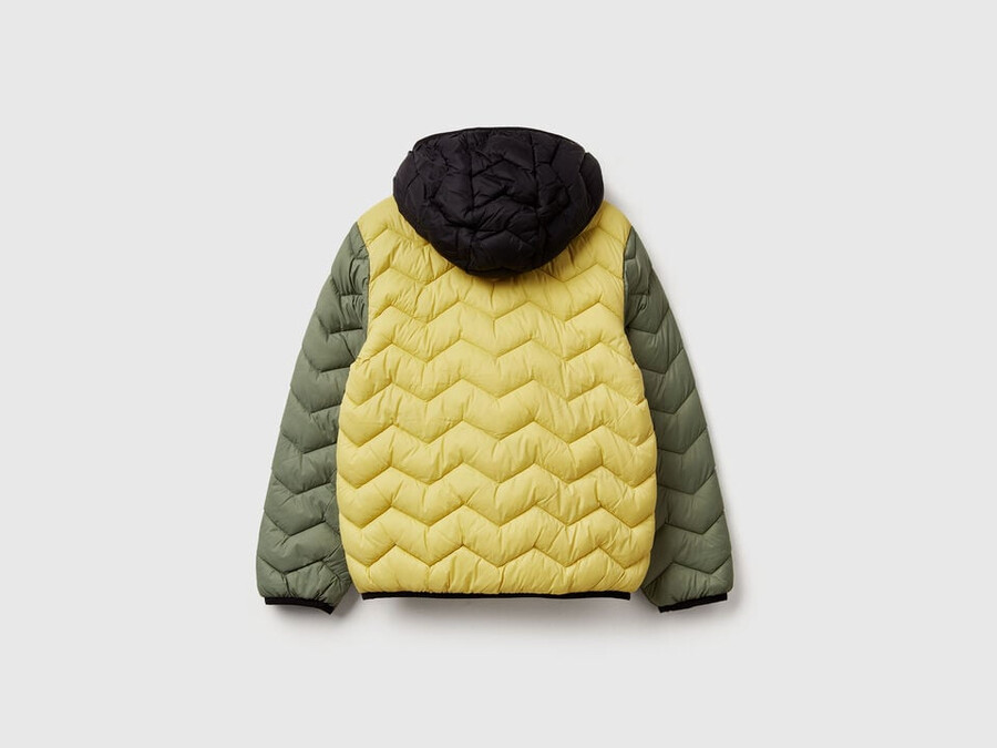 wattierte jacke mit kapuze