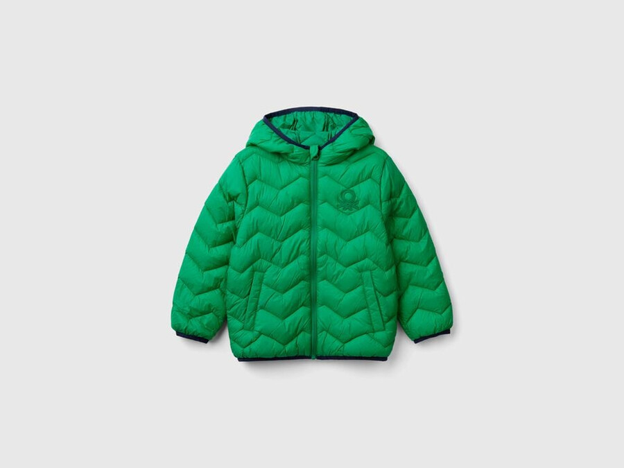 wattierte jacke mit kapuze