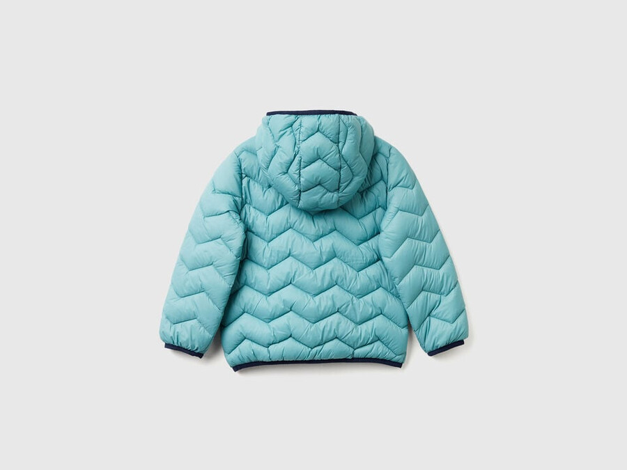 wattierte jacke mit kapuze