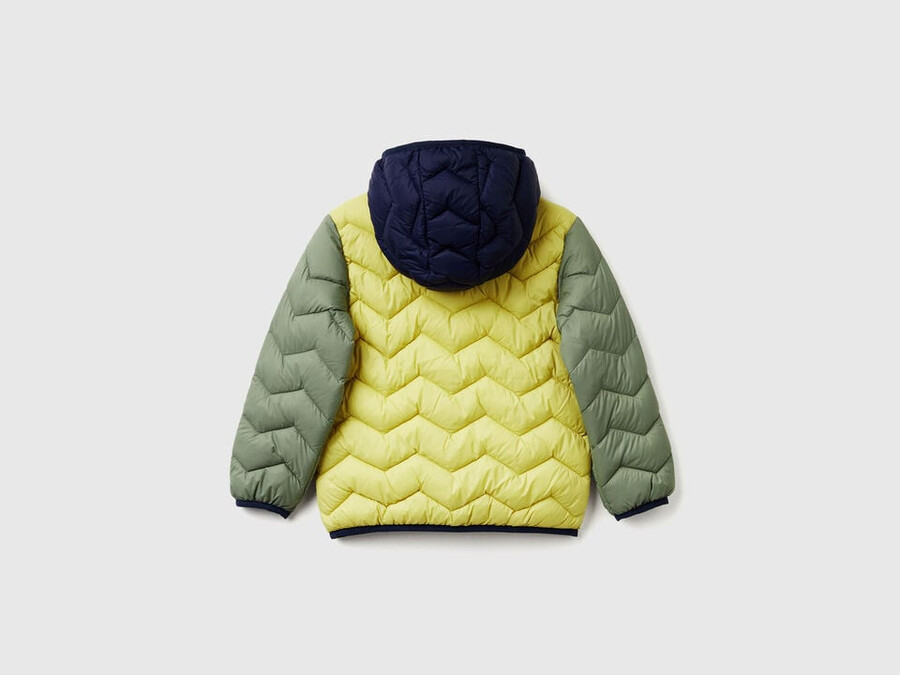 wattierte jacke mit kapuze
