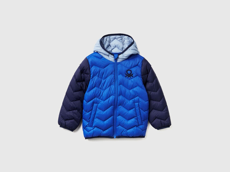 wattierte jacke mit kapuze