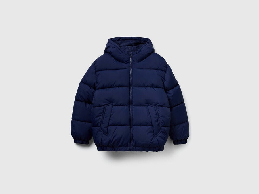 wattierte jacke mit kapuze