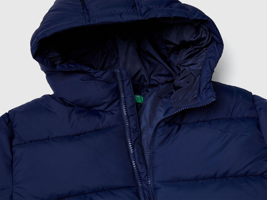 wattierte jacke mit kapuze