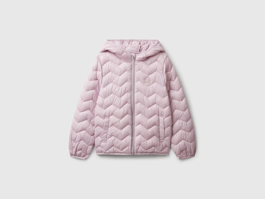 wattierte jacke mit kapuze
