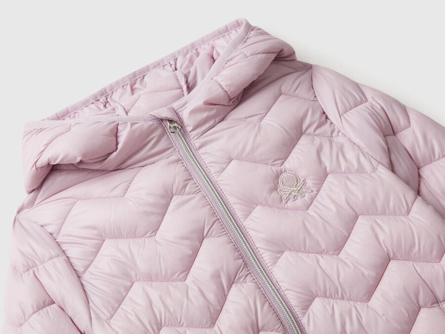 wattierte jacke mit kapuze