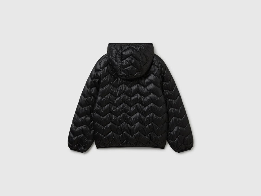 wattierte jacke mit kapuze