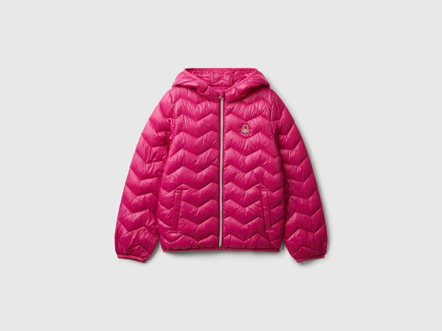 wattierte jacke mit kapuze