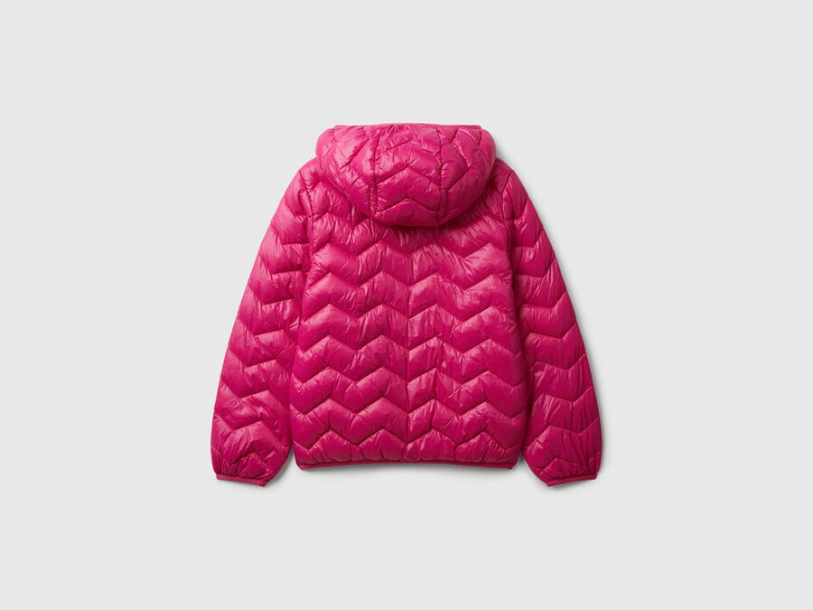 wattierte jacke mit kapuze