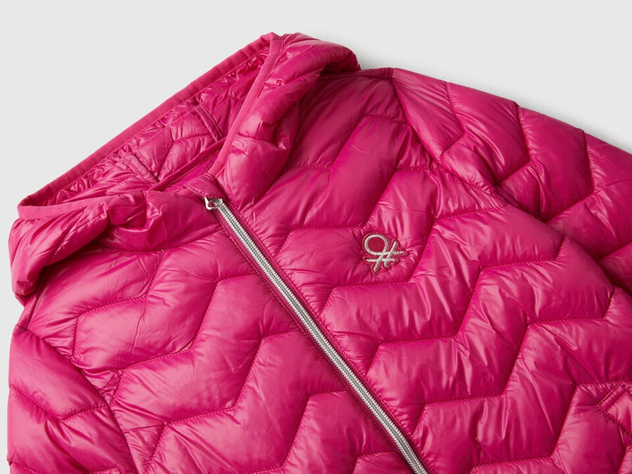 wattierte jacke mit kapuze