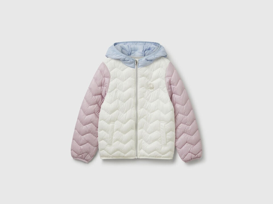 wattierte jacke mit kapuze