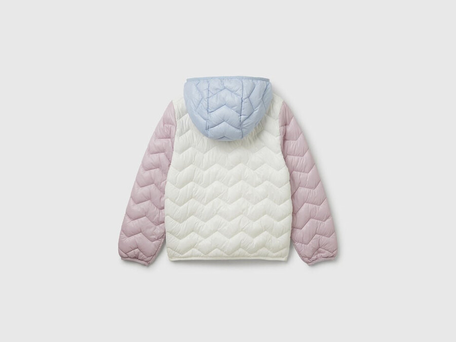 wattierte jacke mit kapuze