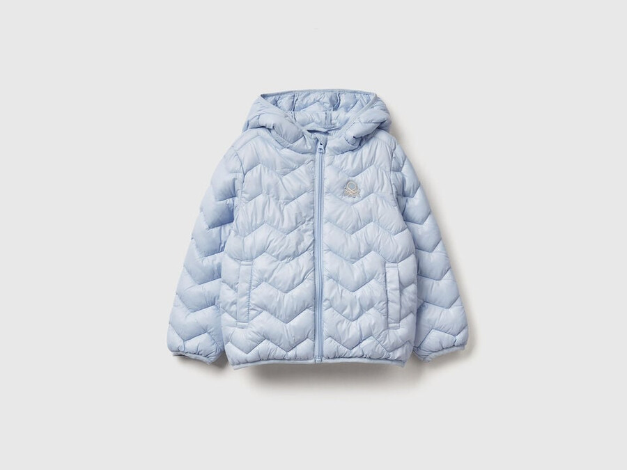 wattierte jacke mit kapuze