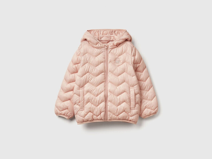 wattierte jacke mit kapuze