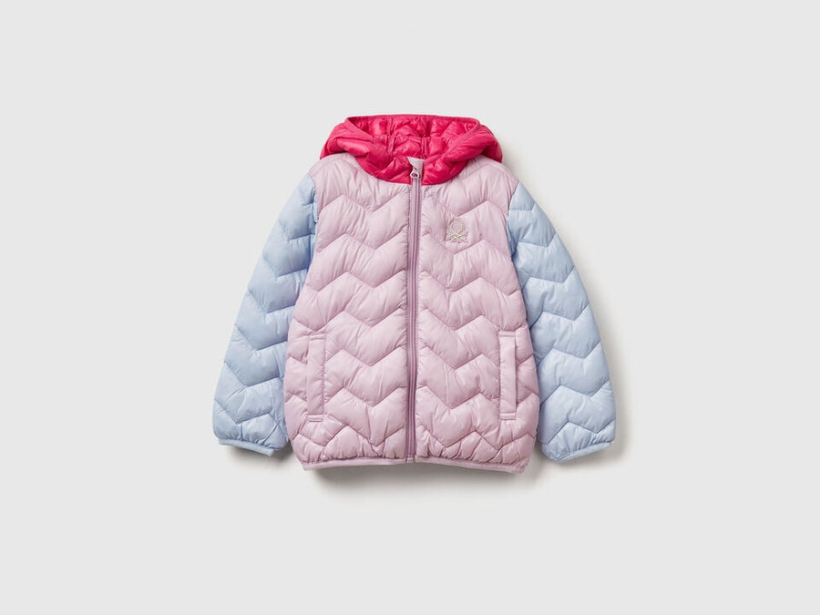 wattierte jacke mit kapuze