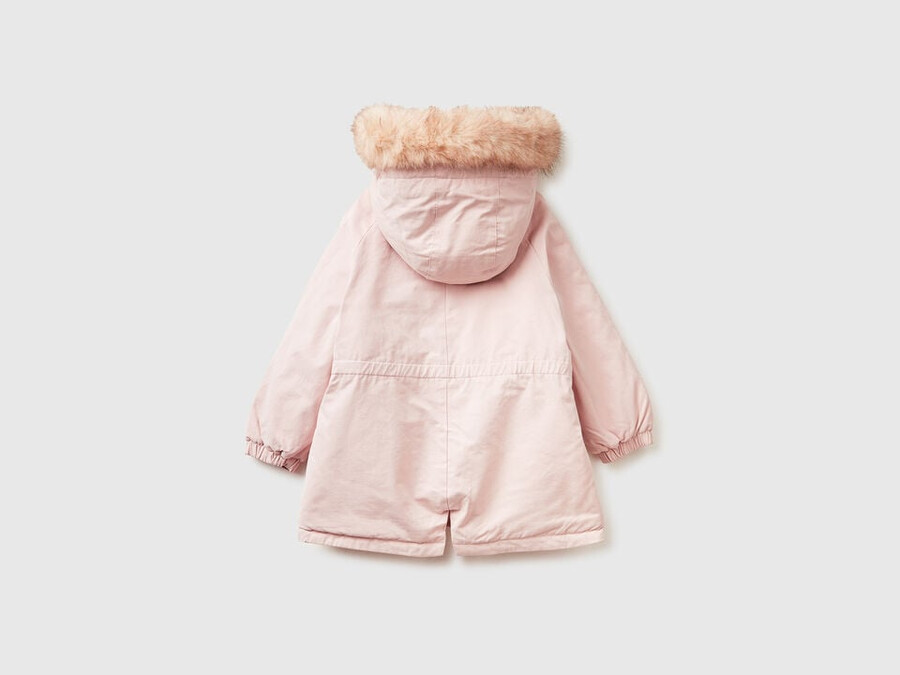 wattierter parka mit kordelzug