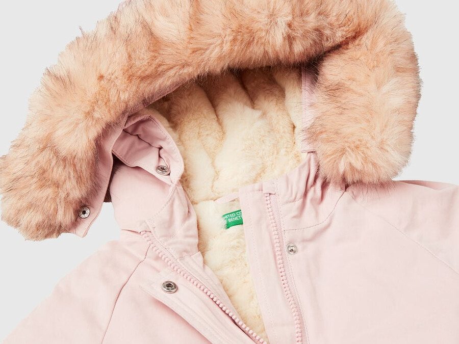 wattierter parka mit kordelzug