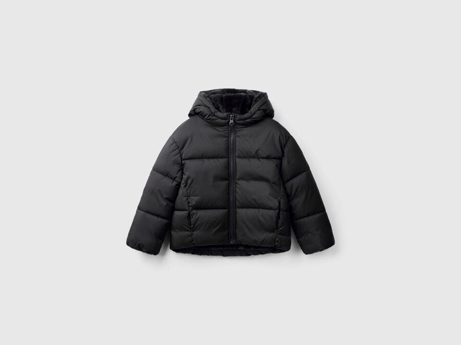 wattierte jacke mit kapuze