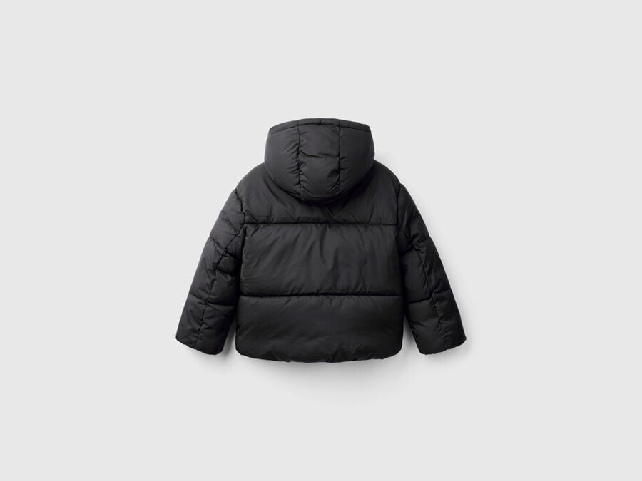 wattierte jacke mit kapuze