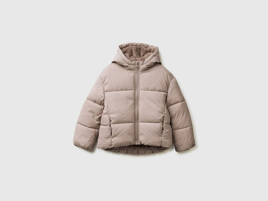 wattierte jacke mit kapuze