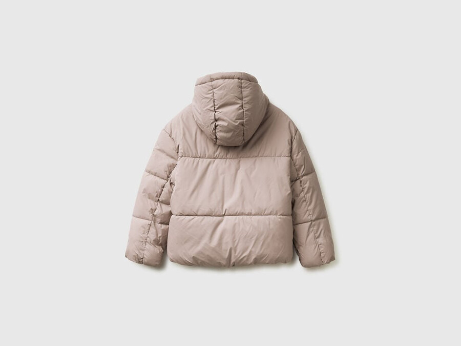 wattierte jacke mit kapuze