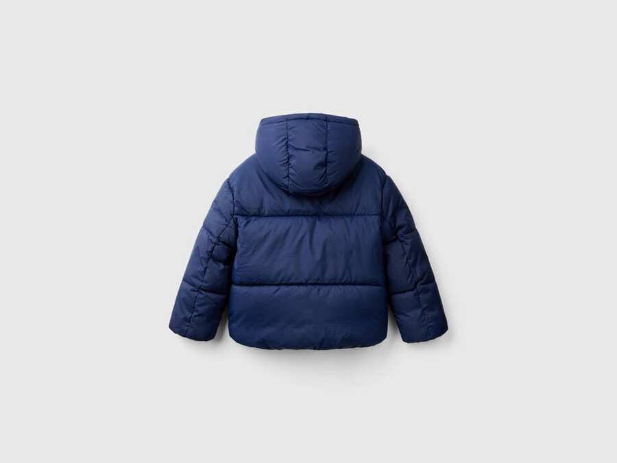 wattierte jacke mit kapuze