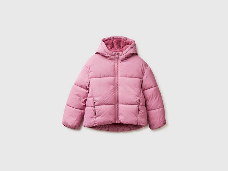 wattierte jacke mit kapuze