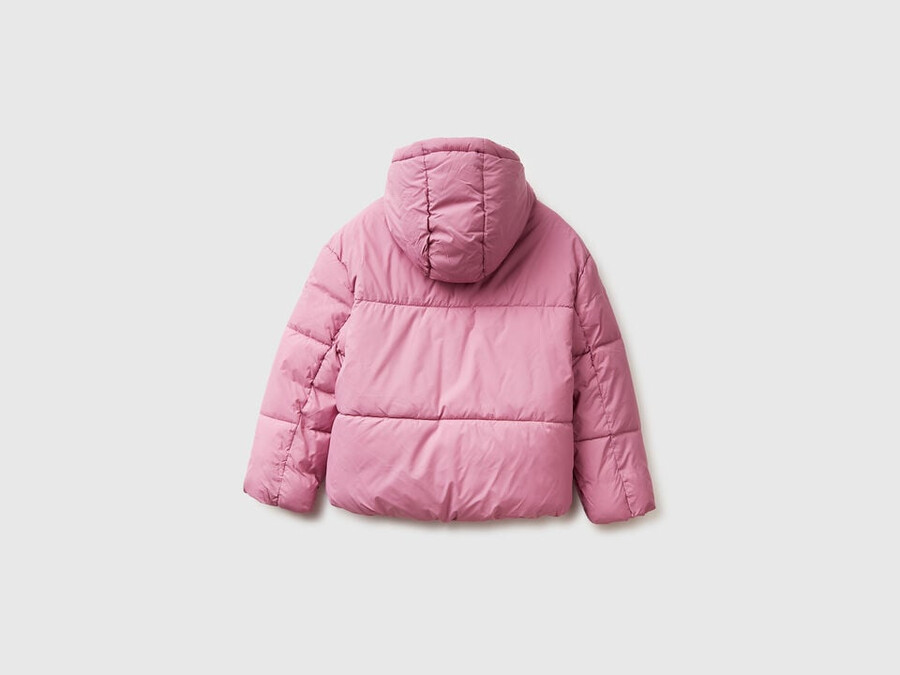wattierte jacke mit kapuze