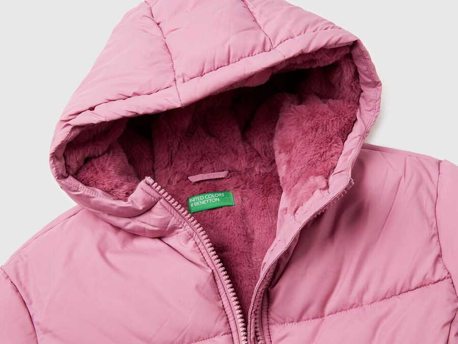 wattierte jacke mit kapuze